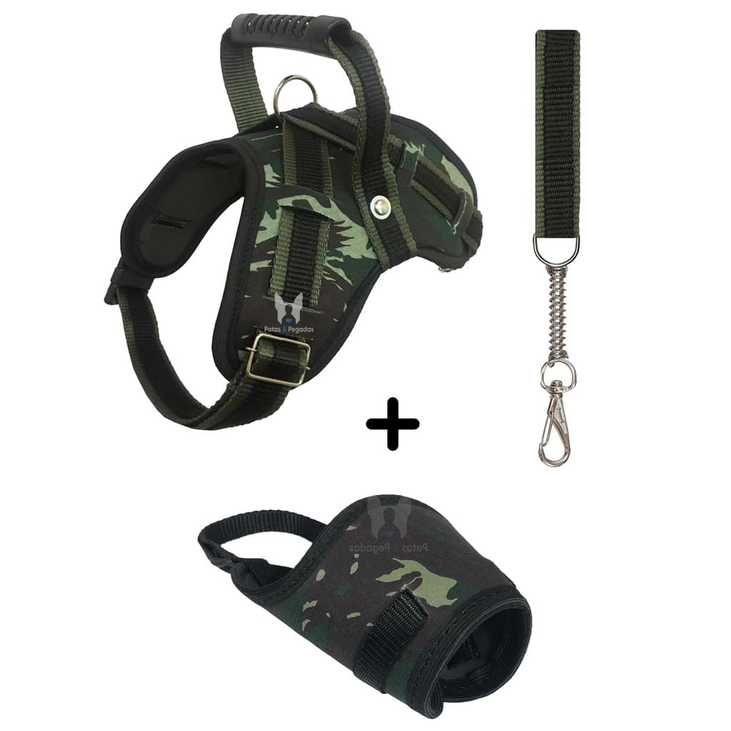 coleira peitoral pet focinheira confortavel para cães grandes medio porte fucinheira cachorro kit coleira focinheira para pet cachorro peitoral Labrador Pastor Alemão Golden Retriever  Border Collie Boxer Collie Dálmata Rottweiler Fila Brasileiro Dogue