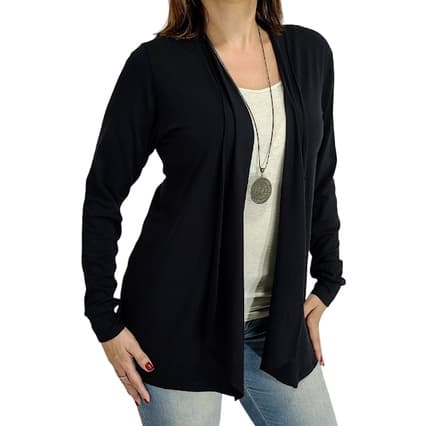 Cardigã Cardigan Casaquinho Casaco Kimono Feminino Curto Meia Estação