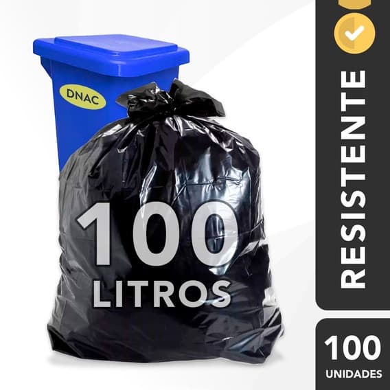 Saco de Lixo 100 Litros pacote com 100 unidades Leve