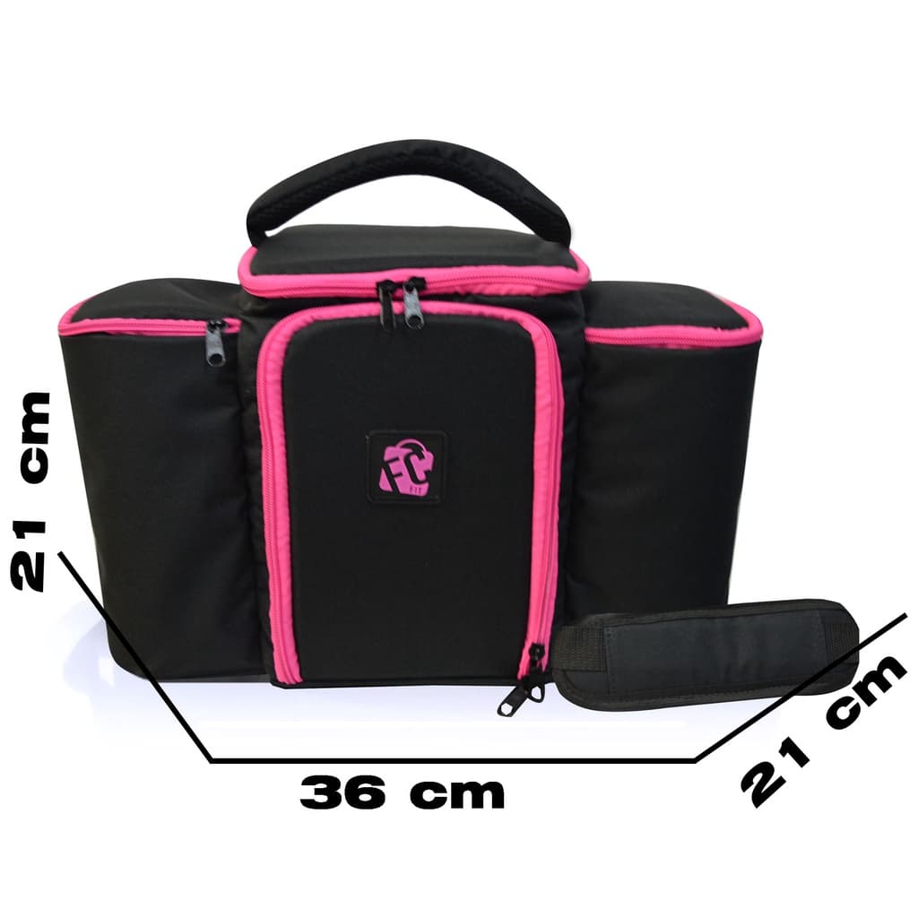 Bolsa Térmica Fitness Top - Preta C/ Detalhe Pink
