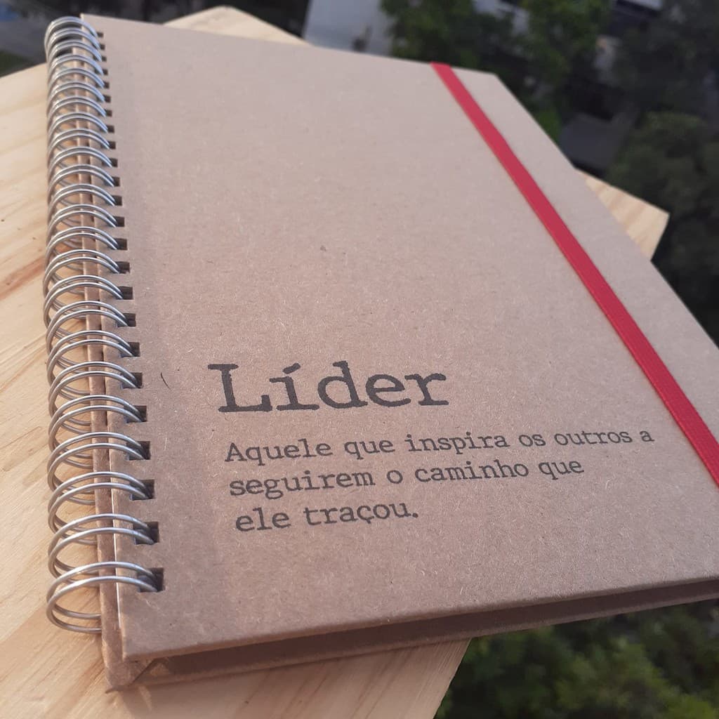 Caderno Kraft 40 folhas Capa Dura Líder