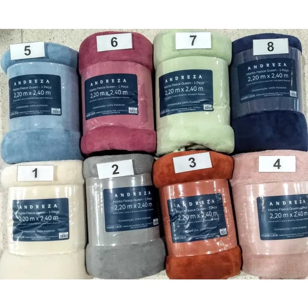 Cobertor Manta Queen Fleece  Fabricação Andreza Enxovais Ultra Soft Microfibra Hipoalergênico