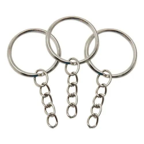 Argola para Chaveiro com Corrente 25mm | Chaveiro | Pingente | Artesanato
