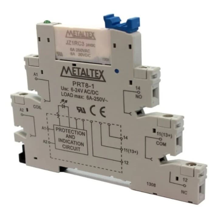 Relé Interface Slim Metaltex 1 Rev. 24vca/cc Prz-1r-24