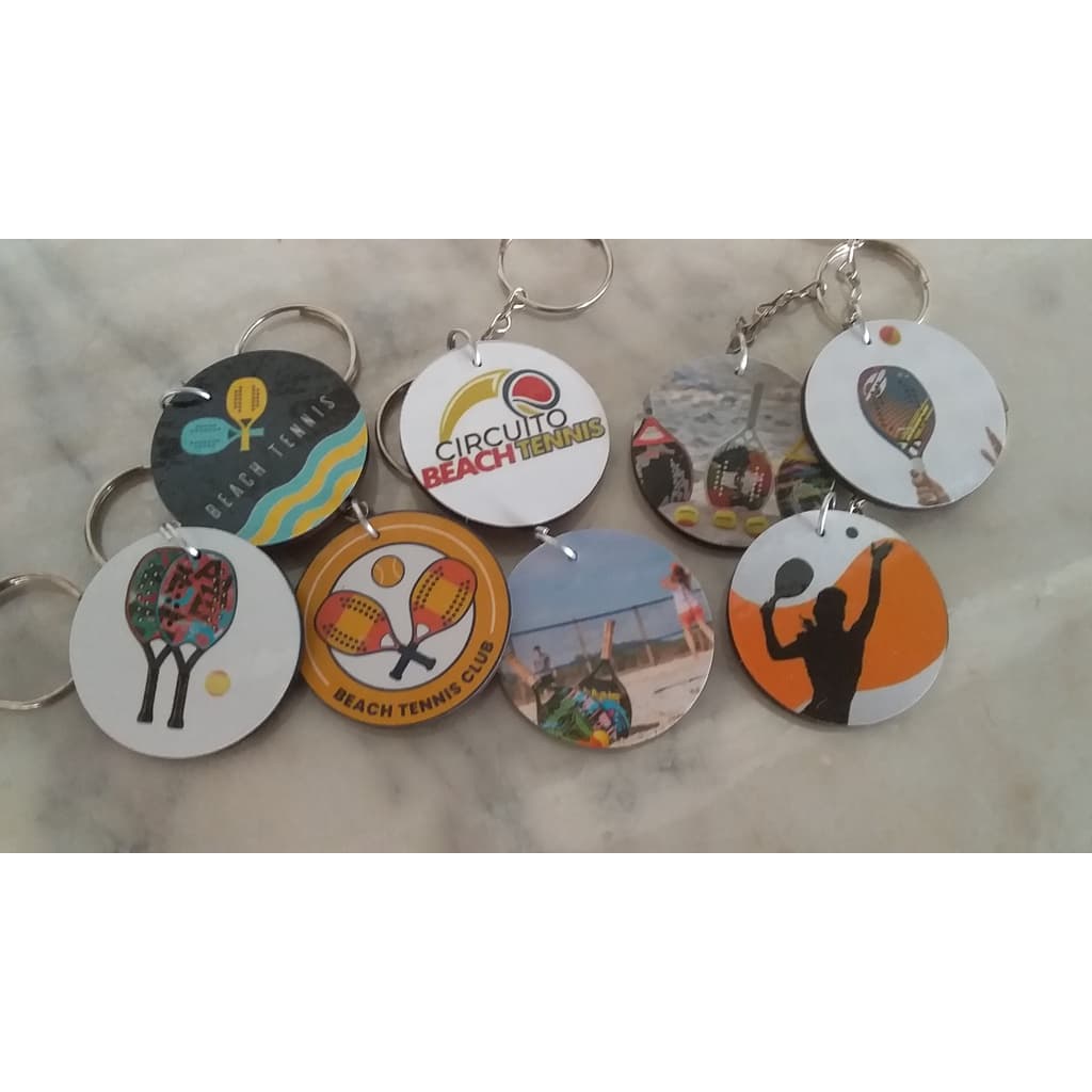chaveiro personalizado esporte de areia beach tennis raquete colecionador