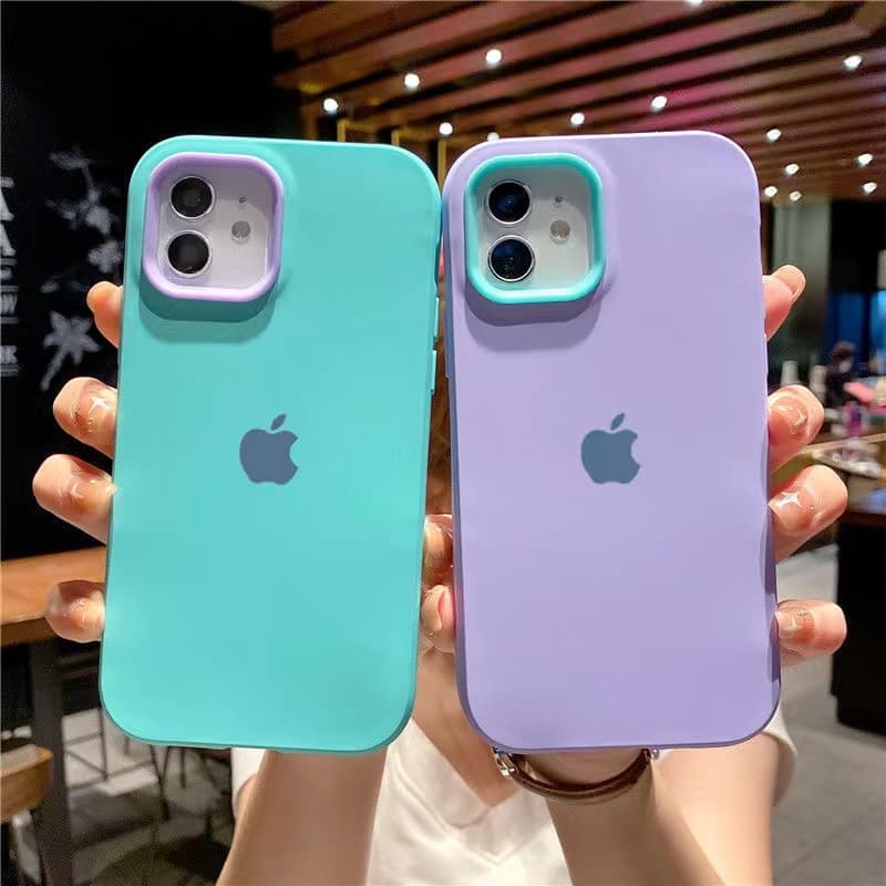Capa De Silicone 3 Em 1 Cor case capinha capa para IPhone 11 12 13 14 15 Pro Max X Xs Xr 7 8 Plus SE