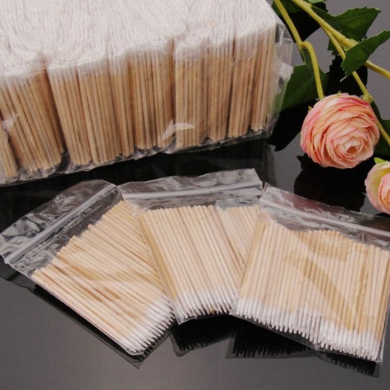Palito algodão limpeza de henna