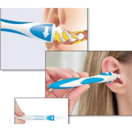 Limpador Remove Cera De Ouvido Orelha Limpeza Fácil Cotonete Com 16 Ponteiras