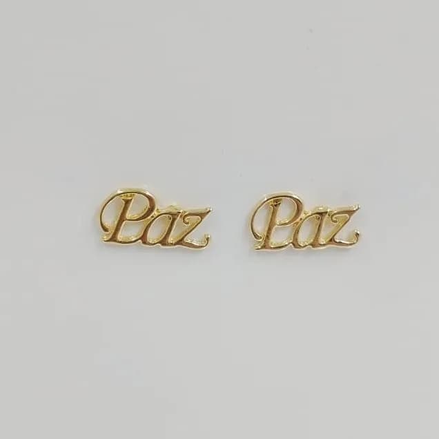 Brinco Banhado a Ouro 18K Modelo Paz