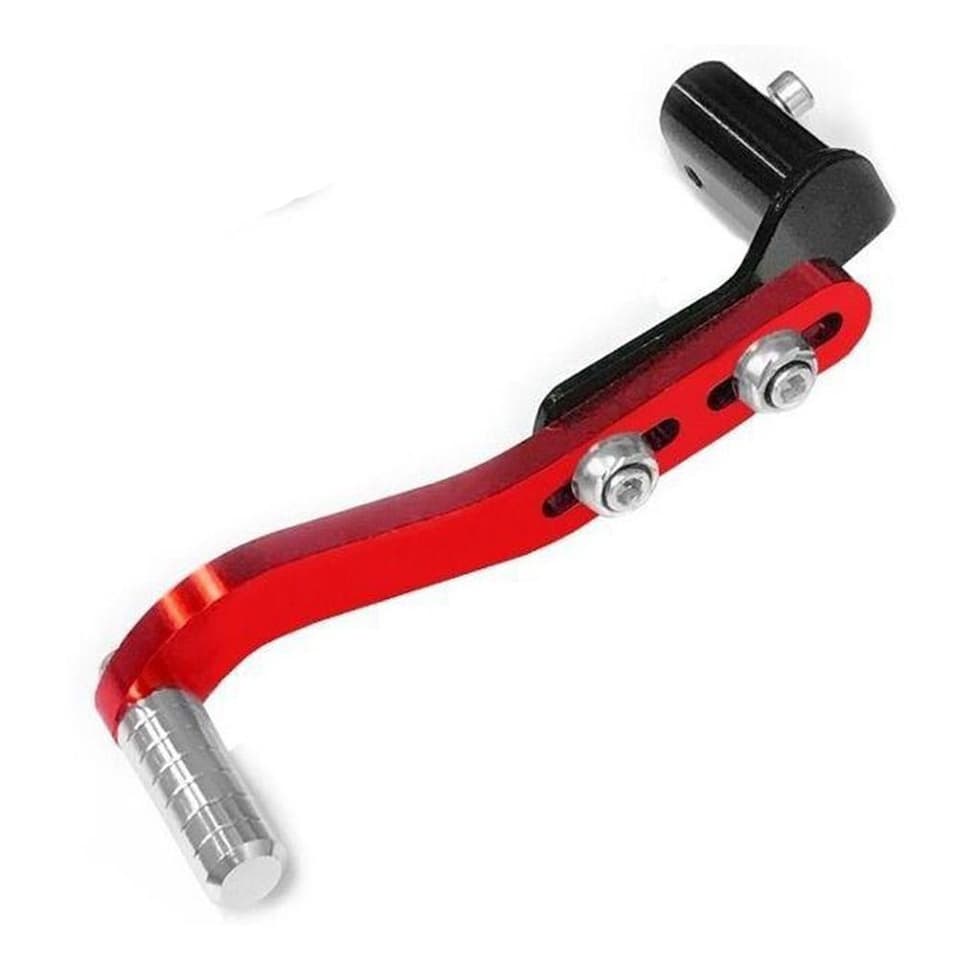Pedal de Cambio Esportivo Universal Moto Passador Marcha VERMELHO