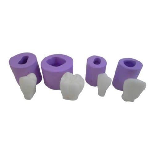 Forma Molde Silicone Sabonete Vela Biscuit Resina - Jogo De Dentes 4 Cavidades