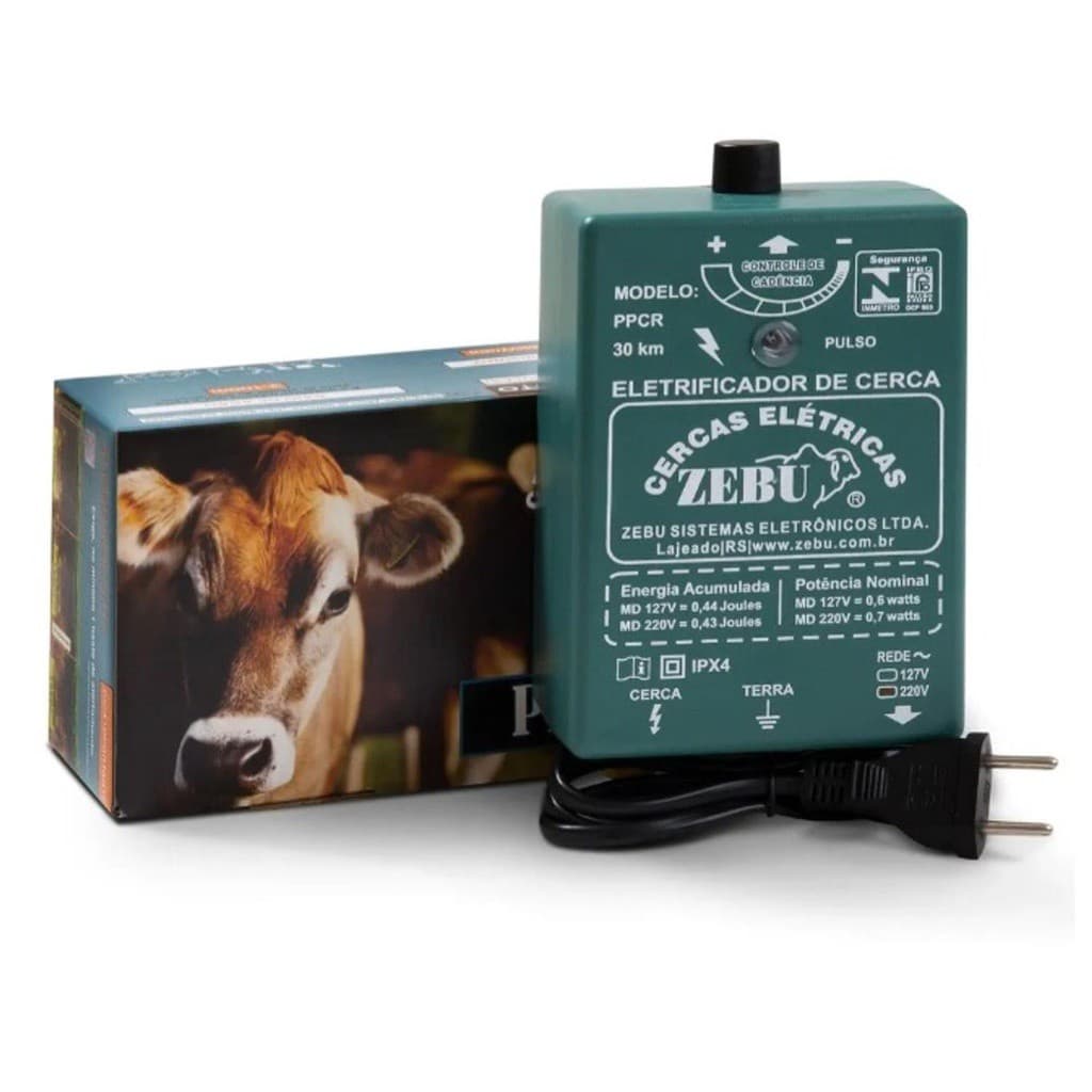Cerca Eletrica Rural Zebu PPCR 30km 127v/220v Automático
