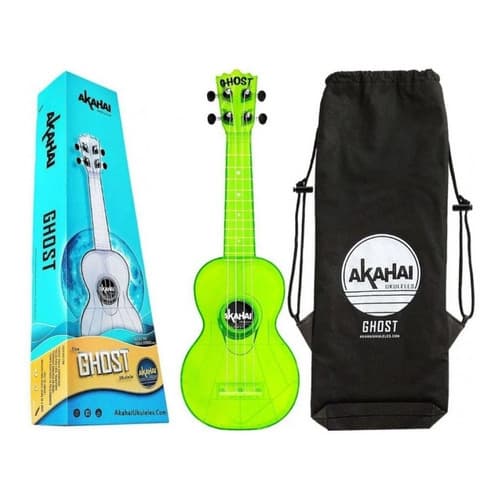 Ukulele Soprano Akahai Ghost  Hawaii Lemon Transparente