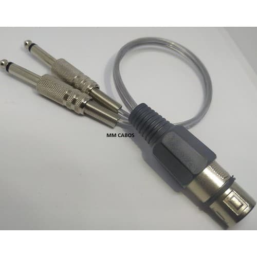 Cabo Audio Xlr Splitter Y 30cm Xlr Dmx Fêmea X 2 P10 Mono