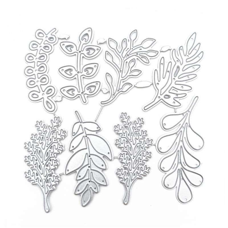 KIN Ramos Folhas Corte De Metal Dados Estêncil DIY Scrapbooking Álbum Modelo De Papel