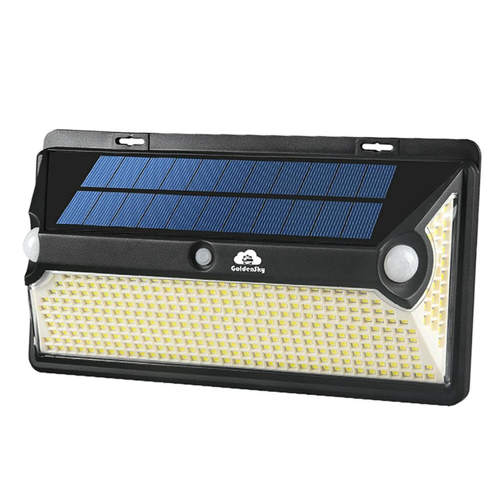 Luminária Solar Parede 378 Led Com 3 Funções  Sensor Presença