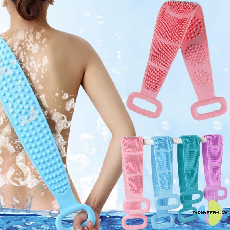 Esfoliação corporal, escova de chuveiro, massagem de limpeza de silicone