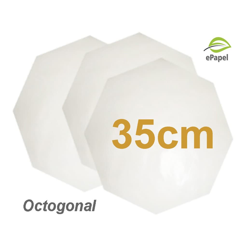 800 Folhas Papel Manteiga 35cm Octogonal Pizza Oitavada