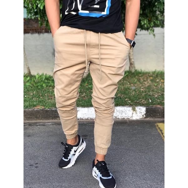 Calça Jogger Com Punho Elástico Produto De Ótima Qualidade, Direto Da Fábrica