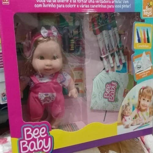 Boneca Para Pintura Baby Bee Baby