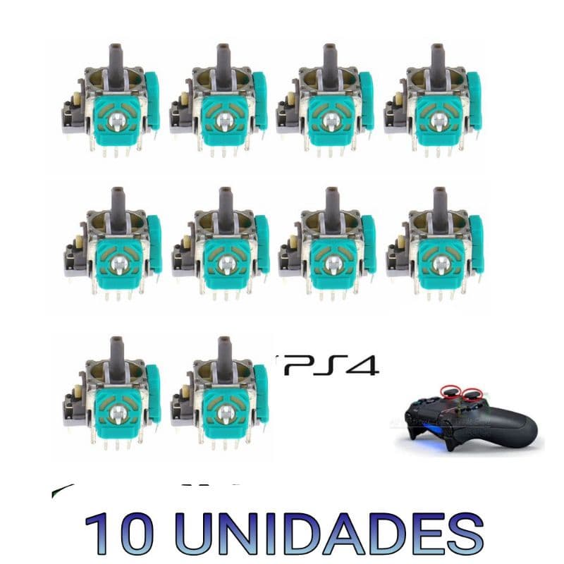 Lote De 10 Unidades Analógico 3d Ps4 Direcional  De Controle Ps4