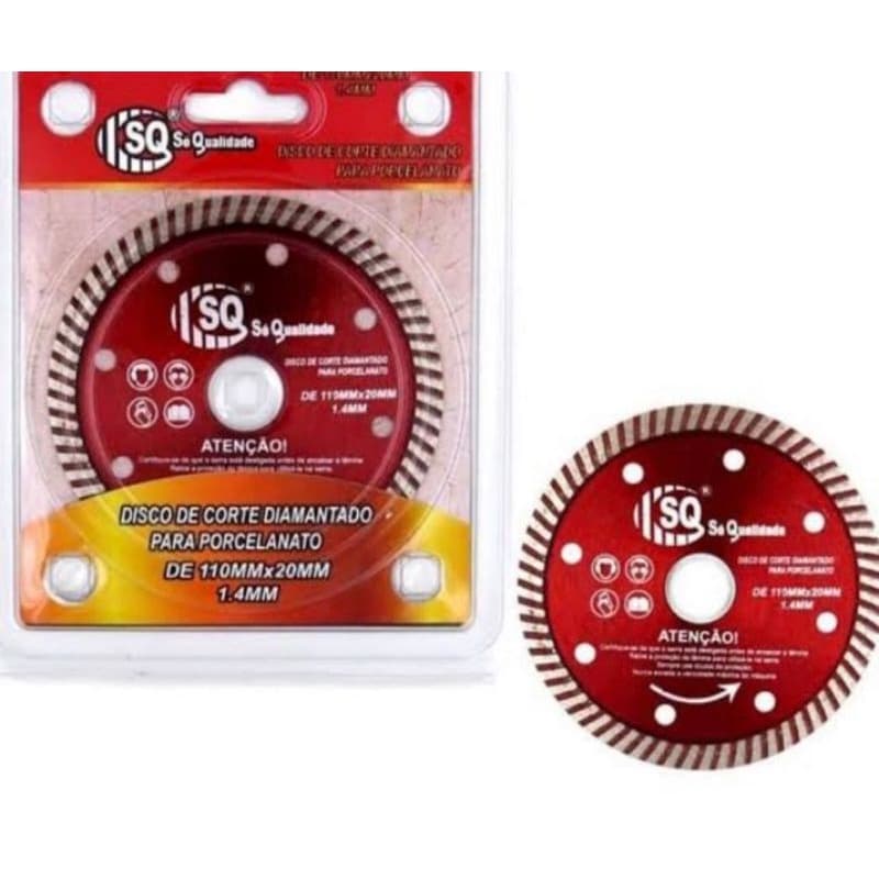 Disco De Corte Diamantado Para Porcelanato 110mmx20mm SQ 1° Linha
