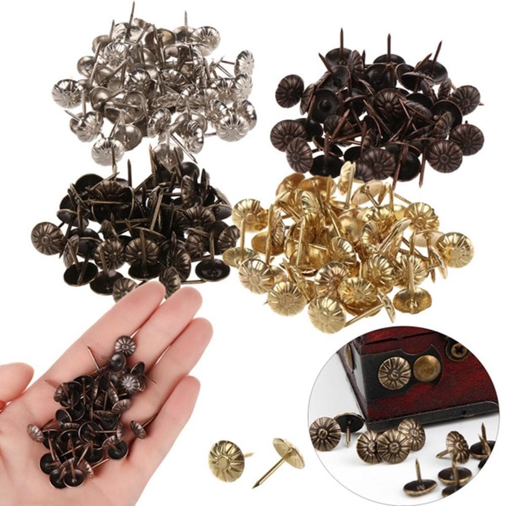 DOREEN1 Pregos Decorativos Ouro 100Pcs/300pcs Sofás De Latão Mesa De Faça-Você-Mesmo Estofos Fixadores Home Pushpins