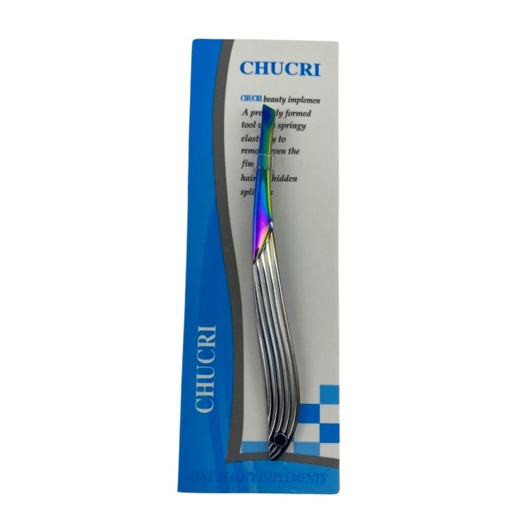 Pinça Chanfrada Folha Color ChuCri Para Designer De Sobrancelhas