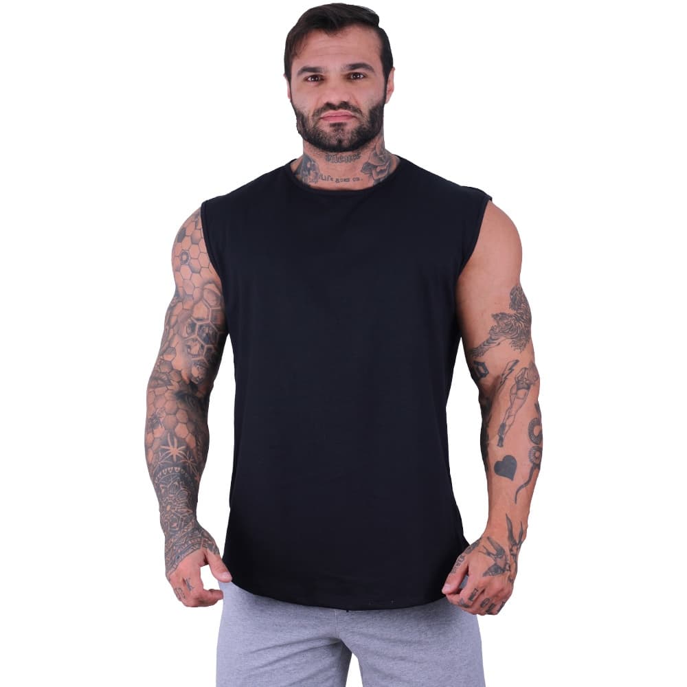 Regata Machão Longline Masculina MXD Conceito Cores Lisa Lazer Treino Musculação Casual