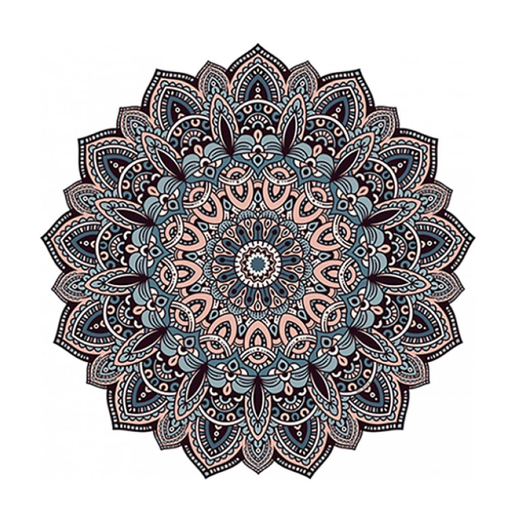 Tapete Redondo  Decorativo Aveludado Mandala Dália Love  Diâmetro 1,38m Gili Esgotado no Fabricante