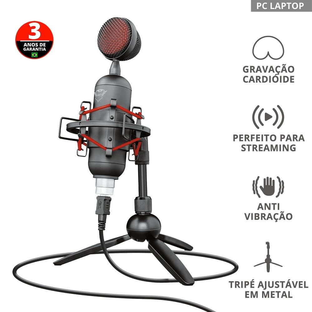 Microfone Streaming GXT 244 USB Buzz Trust