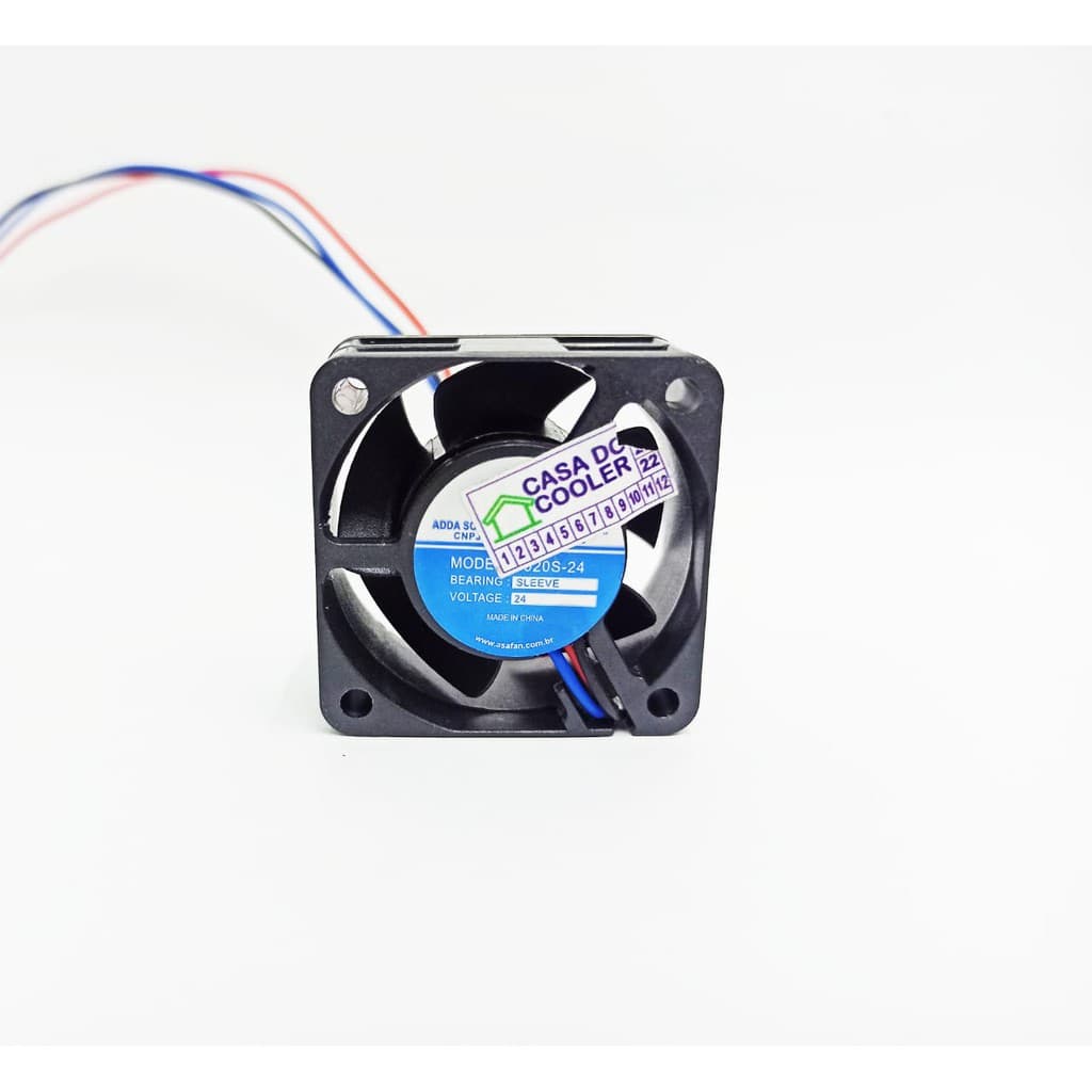 Micro Cooler Fan Ventoinha 24v 40x40x20 Rolamento 3 Fios