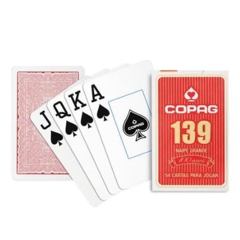 Jogo de Cartas - Baralho para Jogar 139 - Tradicional - Vermelho - Copag-ORIGINAL