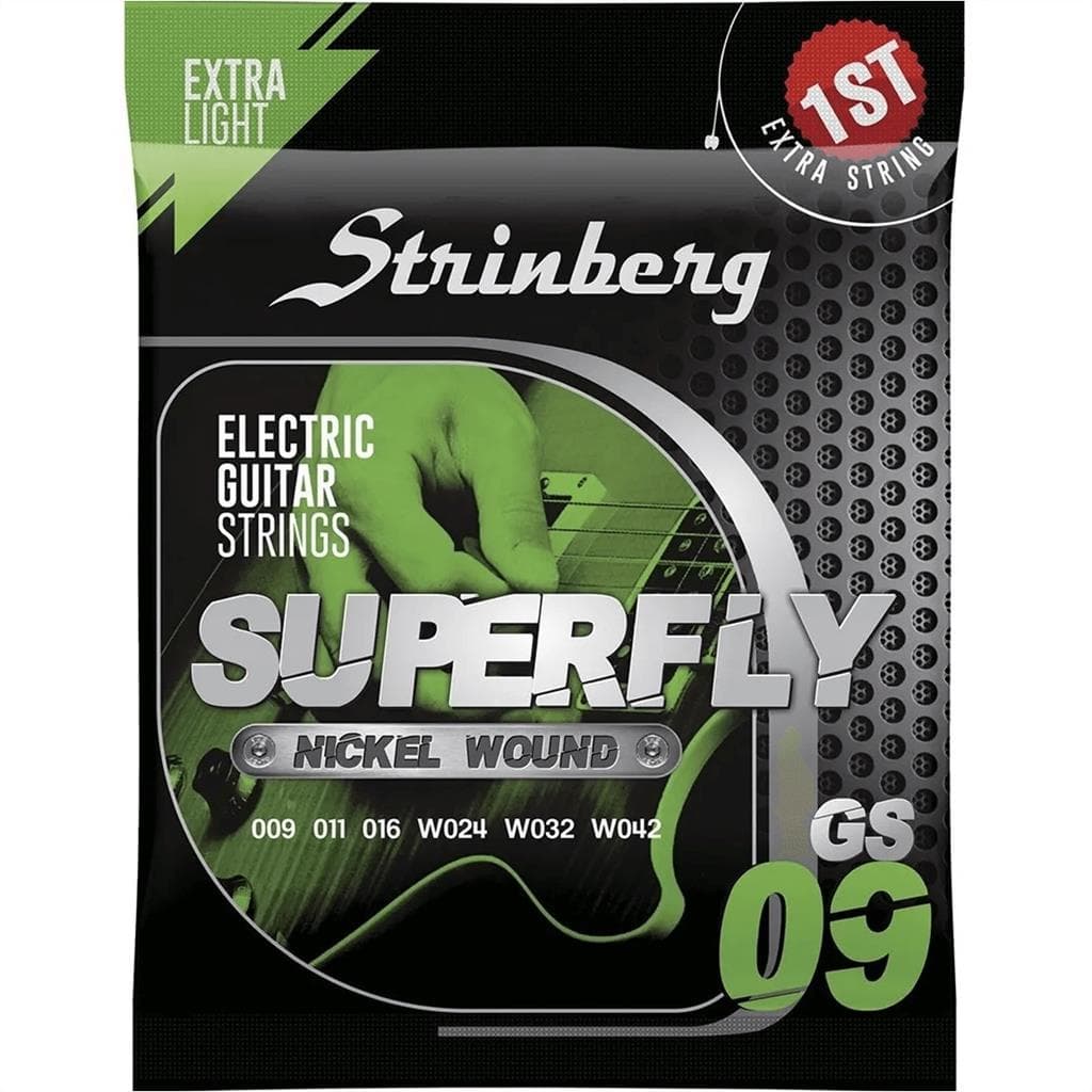 Jogo Encordoamentos Cordas Para Guitarra Strinberg 009 Gs09