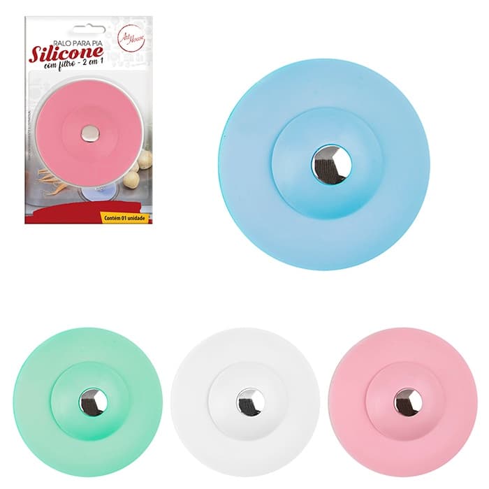 Ralo Pia Universal Tampa De Silicone Filtro Anti Cabelo Flexível -1 Unidade
