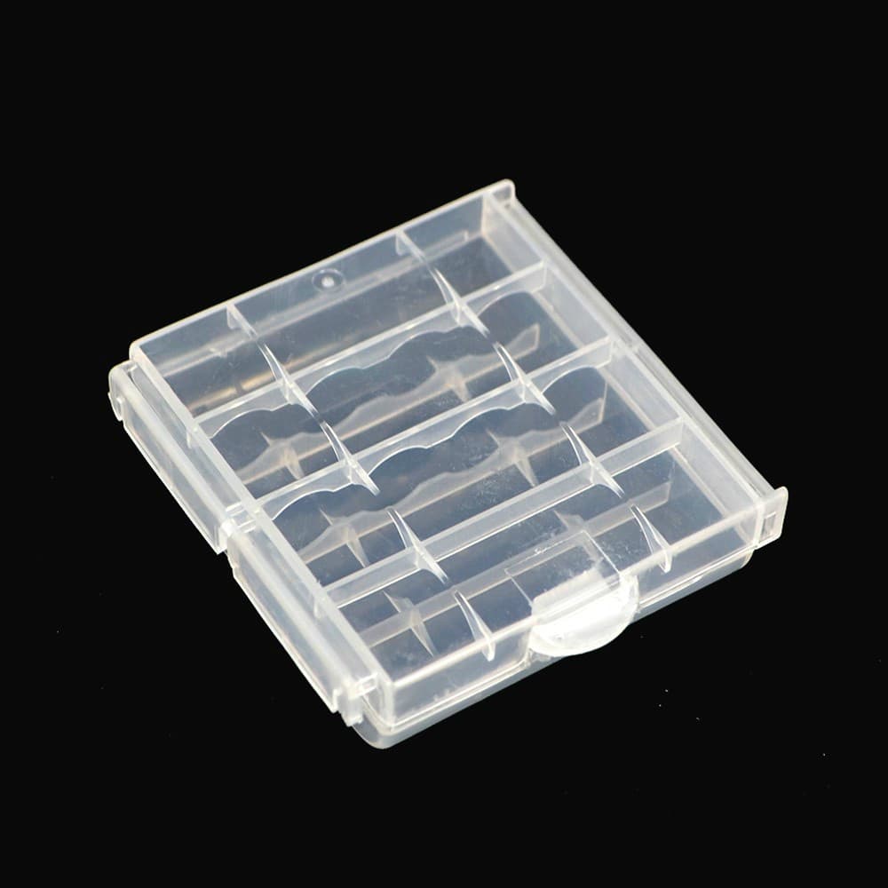 Estojo Case Porta Pilha AA ou AAA, 3 unidades / branco