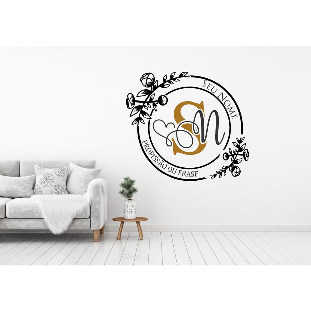 Adesivo De Parede Decorativo Nome Logo Personalizado Salão de Beleza Estética Lash  Nail Designer
