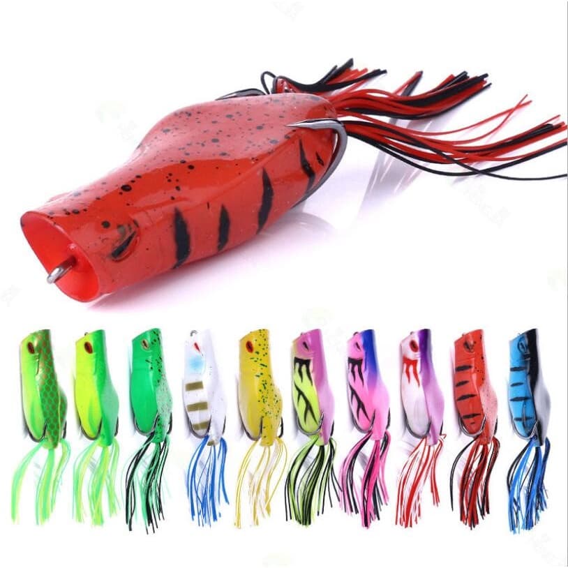 7cm/14g Isca De Pesca De Sapo De Raio Flexível Artificial Para Cobra Peixe Preto