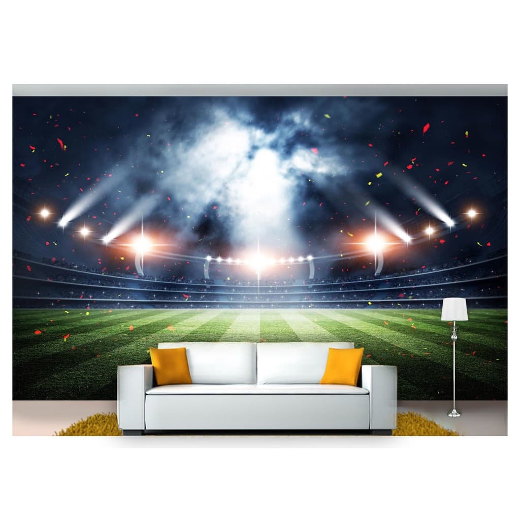 papel de parede Esportes Futebol Bola Campo 3D 6m² SPT24