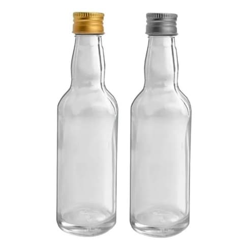 20-garrafinhas de vidro 60ml com tampa aluminio