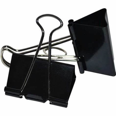 Prendedor de Papel em Metal Binder 51mm cor Preto Leonora 2 UND.