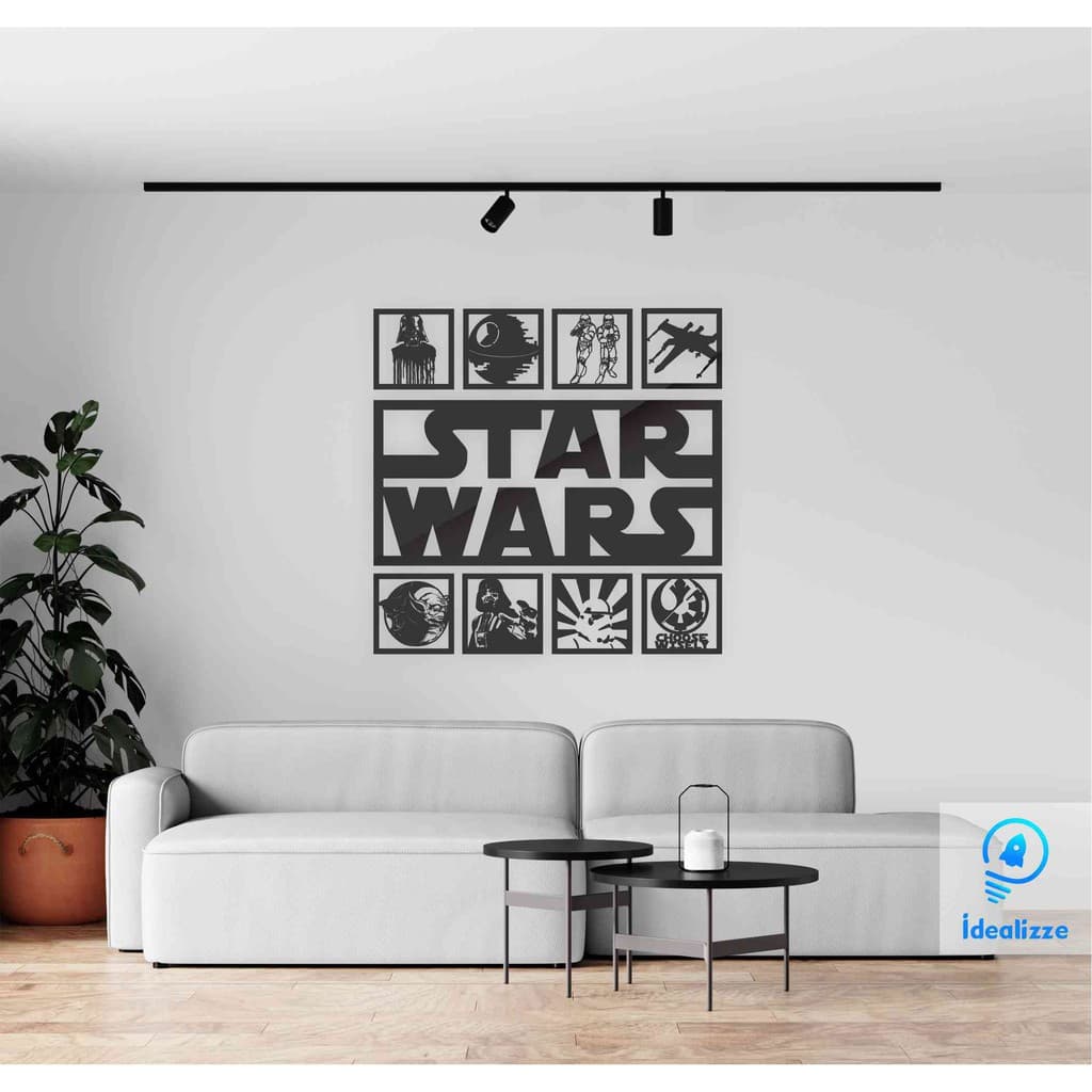 9 Quadros 100x100cm STAR WARS Vazados