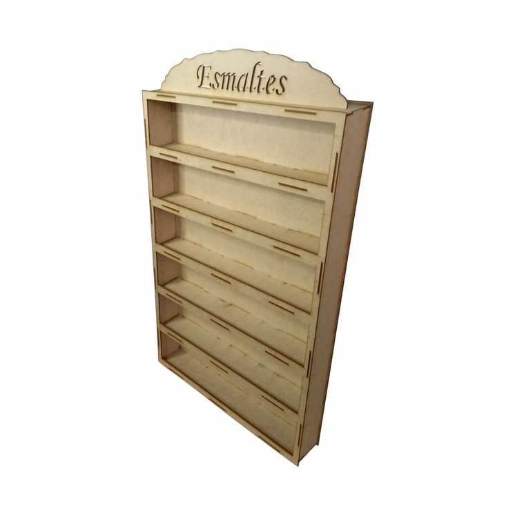 Porta Esmaltes De Parede MDF Cru Para 100 Esmaltes Expositor Organizador Manicure Profissional