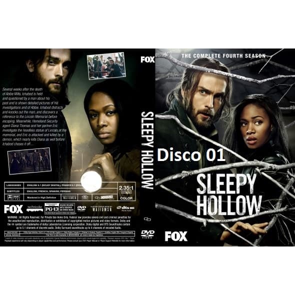 Dvd Sleepy Hollow - As 4 Temporadas Completas - Legendado ou Dublado - 10 Discos