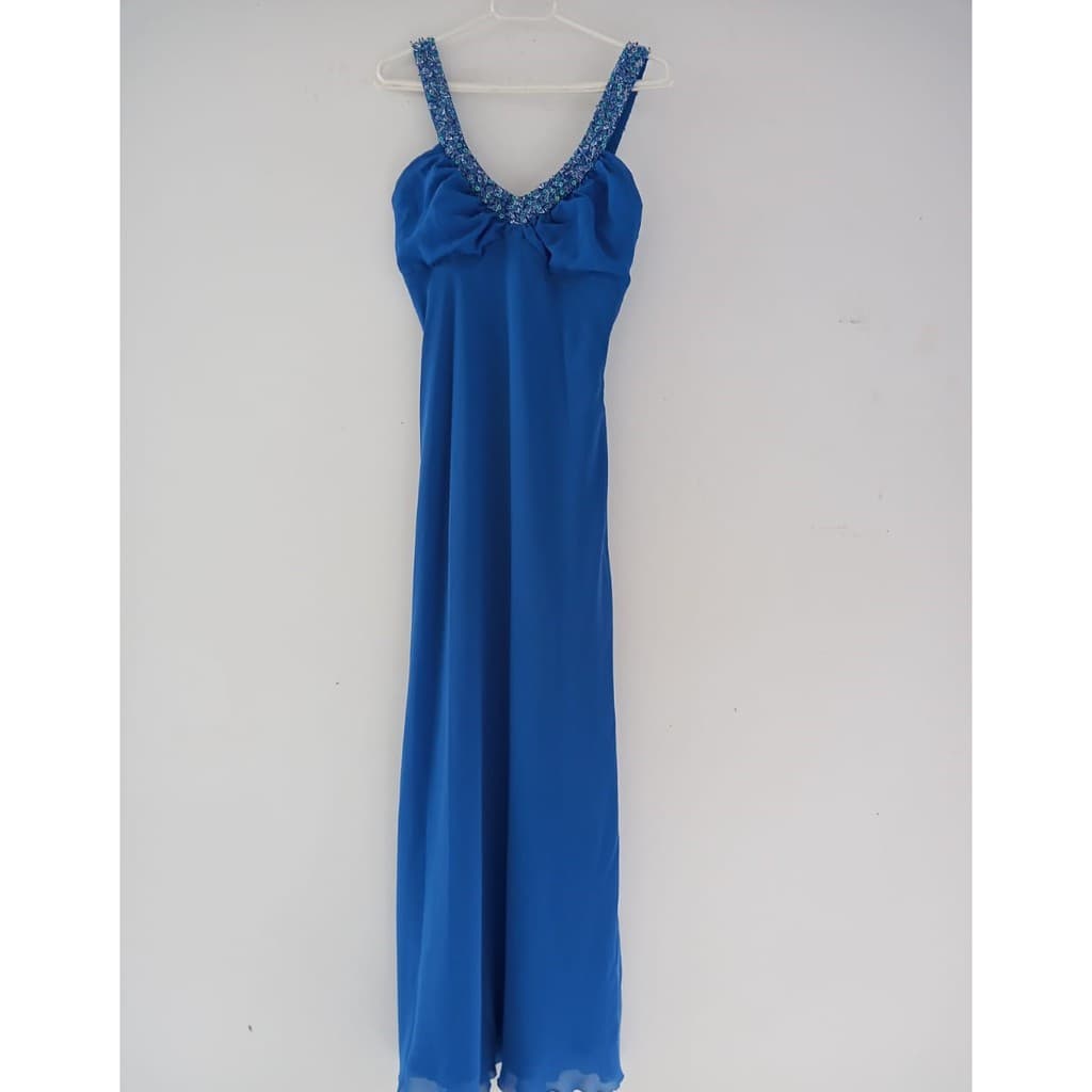 VESTIDO FESTA AZUL LONGO - FEMININO