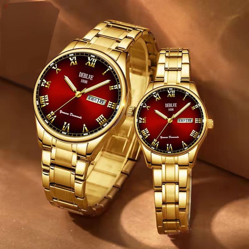 2023 Novo Estilo Casal Modelo Totalmente Automático Mecânico Masculino Feminino Relógio Luminoso À Prova D'água Duplo Calendário Comercial Faixa De Aço