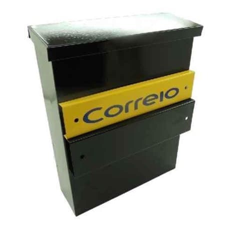Caixa de Correios Vertical Metal Para Portão Com Trava COR PRETA OU BRANCA
