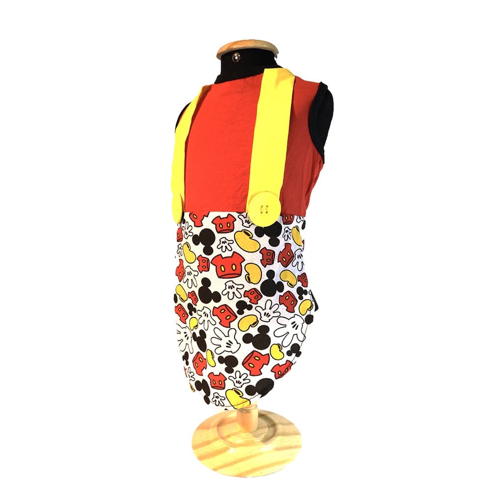 Roupa pet Roupa Pet Jardineira mickey Mouse fantasia pets divertida engraçada cachorro