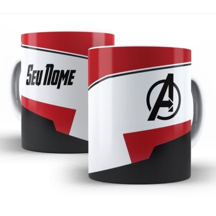 Caneca De Cerâmica Avengers Vingadores Com Nome