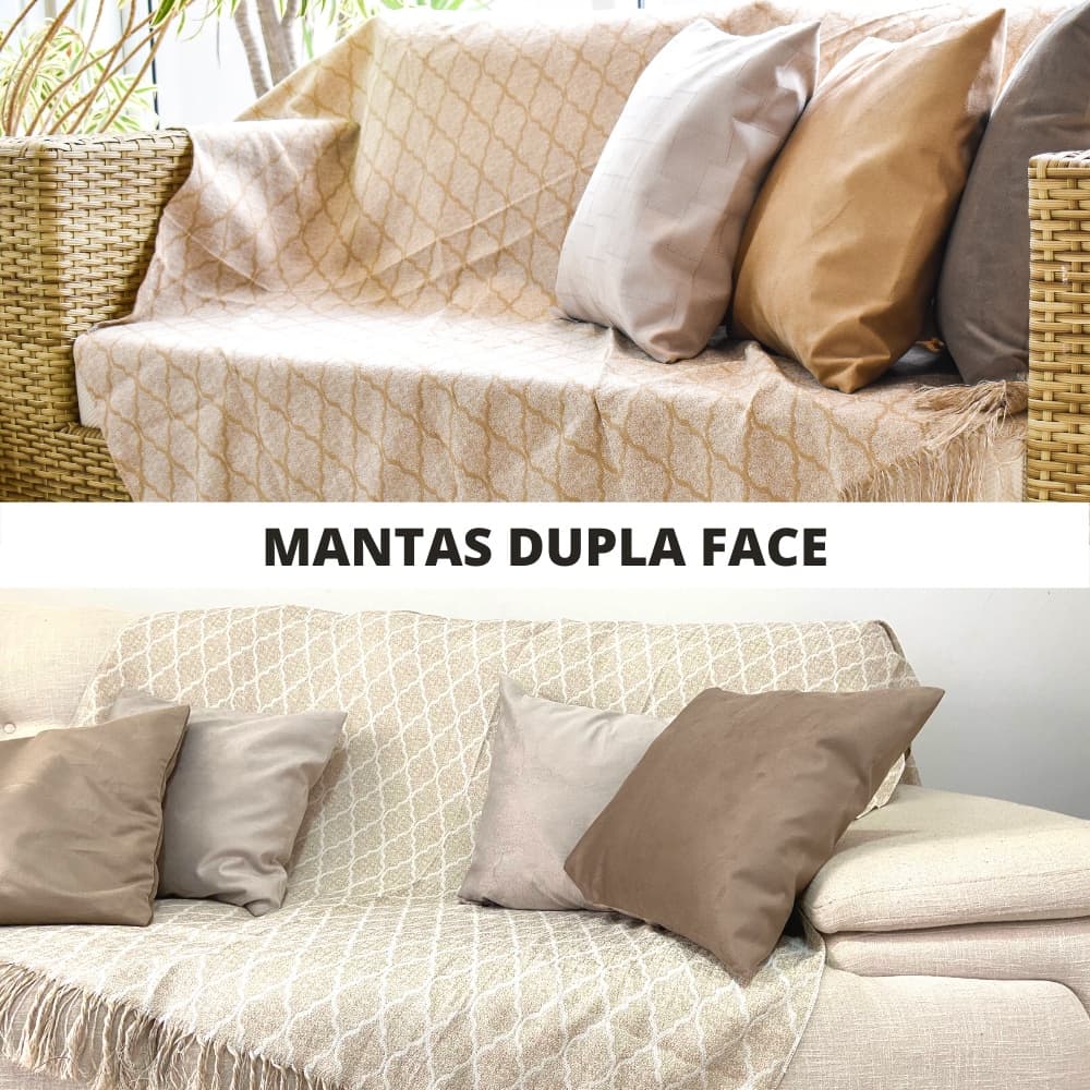 Xale 1,40mx2,10m Manta Para Sofá E Poltrona Luxo 3 Lugares Estampada
